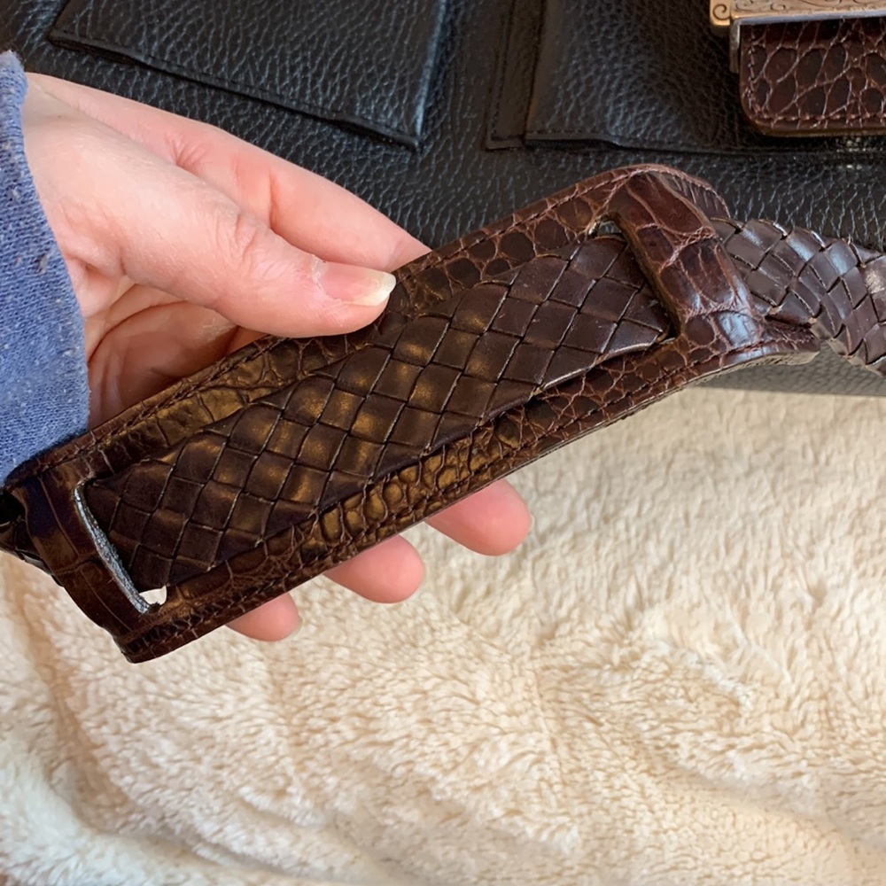 Brighton Black and Brown Leather Rectangle Bag - Picture 9 of 12